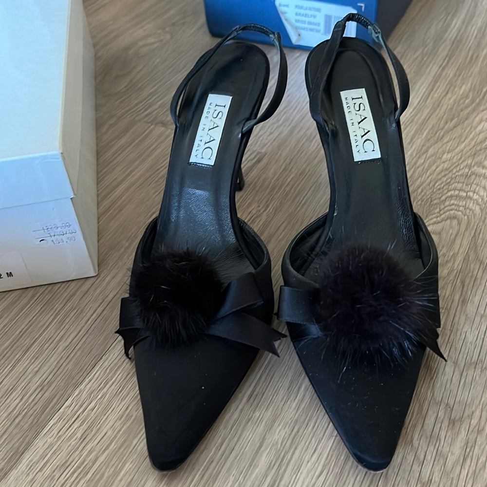 Mink PomPom Heels